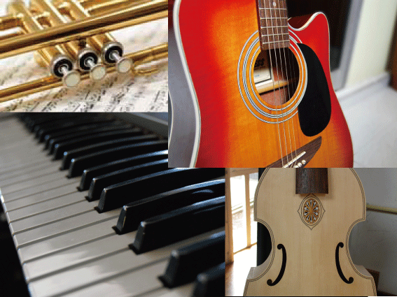 楽器の修理・修繕イメージ。
      　楽器、弦楽器、管楽器、鍵盤楽器、打楽器、レコーディング・PA機器、ＤＪ機器、メトロノーム、その他、を含みます。